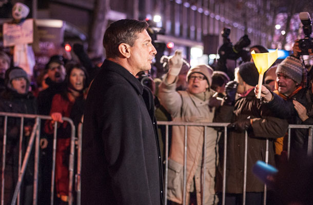 Predsednik Pahor in 'njegovo' ljudstvo.